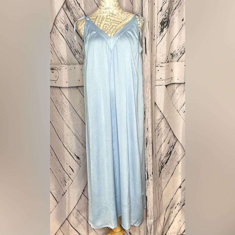 Lovers and Friends Maxi Dress w/Tie Shoulder Straps Blue XL
